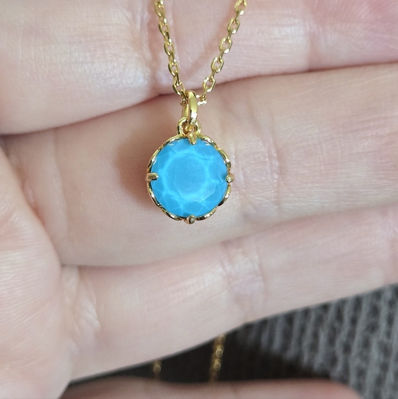 Kate Spade♠️ "That Sparkle" Turquoise🩵 Pendant Necklace - NWT - Picture 5 of 16